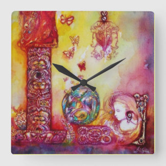 RELOJ CUADRADO JARDÍN DE LAS SOMBRAS Y MARIPOSAS PERDIDAS