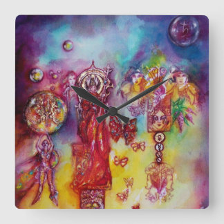 RELOJ CUADRADO JARDÍN DE LAS SOMBRAS Y MARIPOSAS PERDIDAS