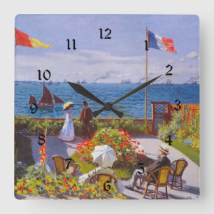 Reloj Cuadrado Jardín de Monet en el santo Addresse (St Addresse