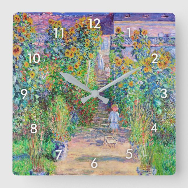 Reloj Cuadrado Jardín del artista, Monet (Anverso)