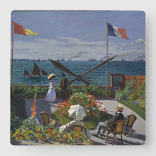 Reloj Cuadrado Jardín en Sainte-Adresse de Claude Monet