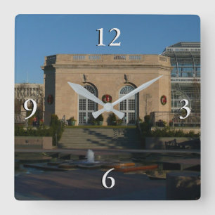 Reloj Cuadrado Jardines botánicos para Navidades en Washington DC