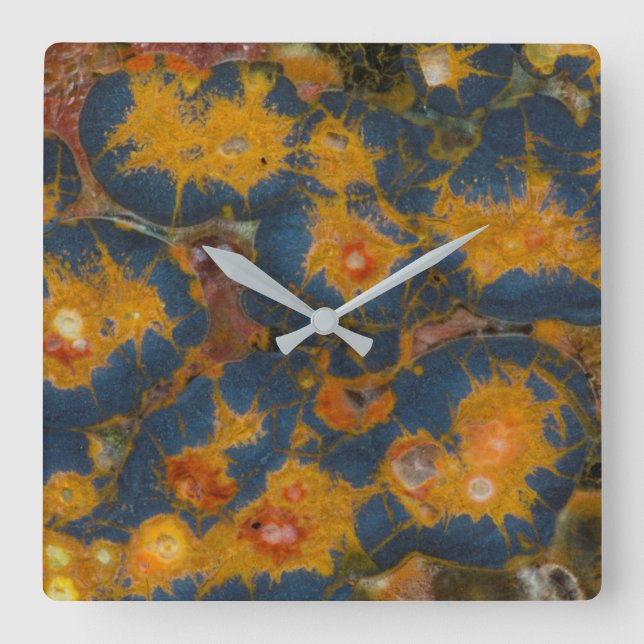 Reloj Cuadrado Jasper de amapola (Anverso)