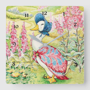 Reloj Cuadrado “Jemima Puddle Duck” by Beatrix Potter