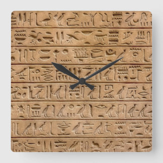 Reloj Cuadrado Jeroglíficos de Egipto