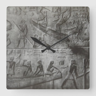 Reloj Cuadrado Jeroglíficos de Egipto