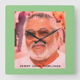 Reloj Cuadrado Jerry Rawlings, J.J. Rawlings, Presidente de Ghana