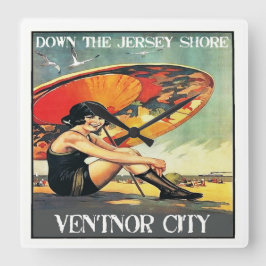 Reloj Cuadrado Jersey Shore Ventnor City Wall Clock