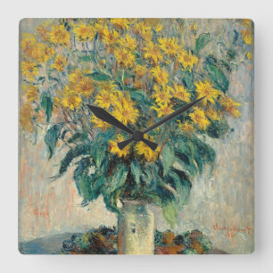 Reloj Cuadrado Jerusalem Artichoke Flowers, 1880 (oil on canvas)
