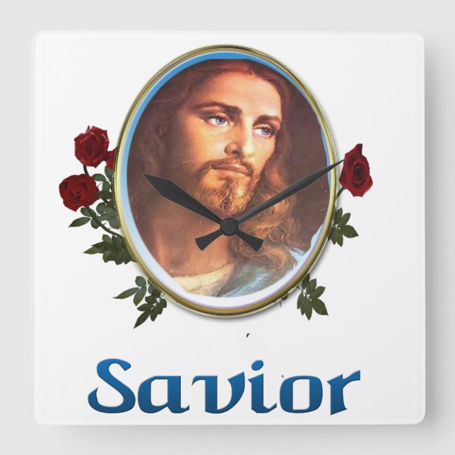 Reloj Cuadrado Jesucristo (Anverso)