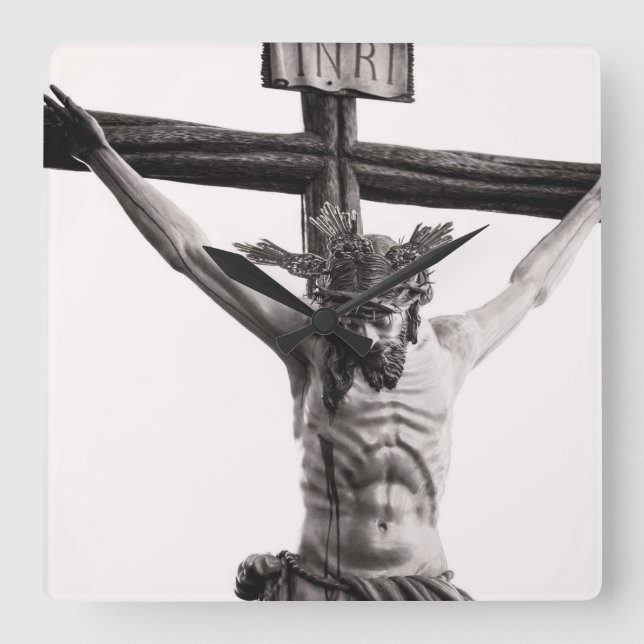 RELOJ CUADRADO JESUS CHRIST  (Anverso)