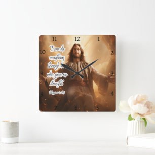Reloj Cuadrado Jesús: Fuerza, filipinos, tiempo