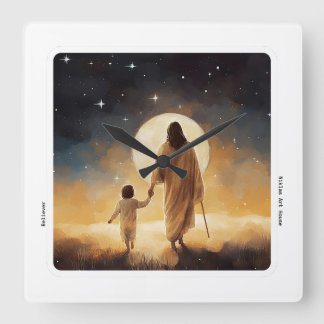 Reloj Cuadrado Jesus Watch, Bible, Wall Clock, Christianity