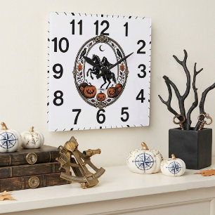 Reloj Cuadrado Jinete sin Cabeza Sleepy Hollow Cuervos Negros Jac