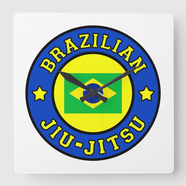 Reloj Cuadrado Jiu Jitsu (Anverso)