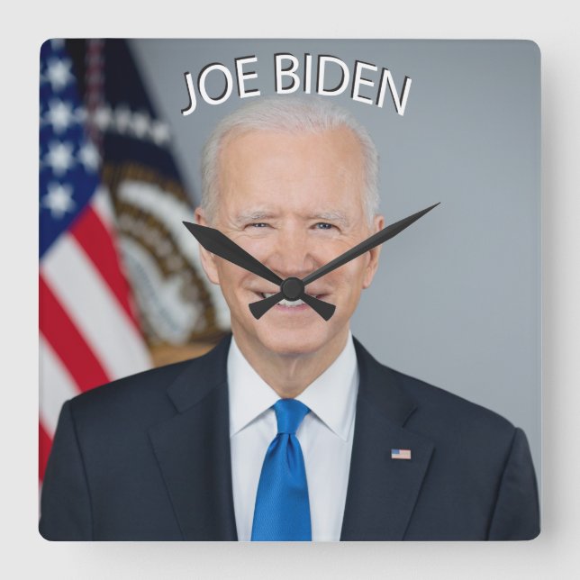Reloj Cuadrado JOE BIDEN President (Anverso)