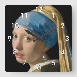 Reloj Cuadrado Johannes Vermeer, Chica de Pearl Earring