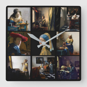Reloj Cuadrado Johannes Vermeer - Masterpieces Grid