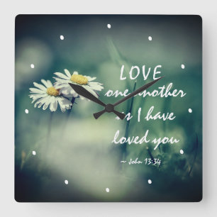 Reloj Cuadrado John 13:34 Amaos unos a otros pues os he amado