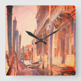 Reloj Cuadrado John Singer Sargent Gondola Moorings Venice