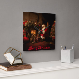 Reloj Cuadrado Jolly Old Saint Nick