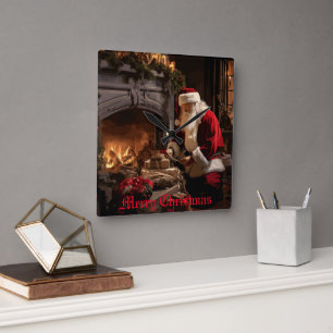 Reloj Cuadrado Jolly Old Saint Nick