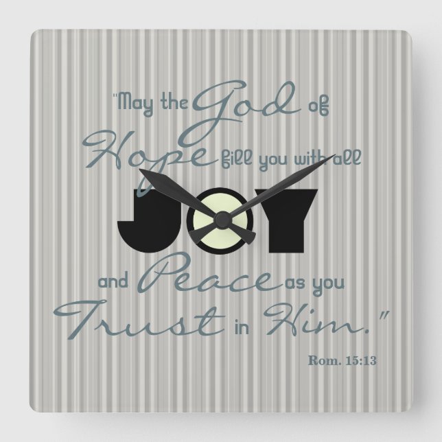 Reloj Cuadrado Joy cristiana (Anverso)