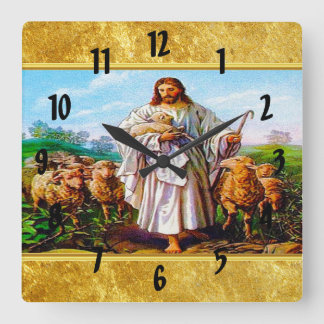 Reloj Cuadrado Juan 10:7-21 Soy el Buen Pastor