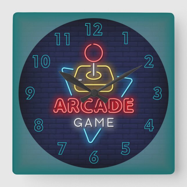 Reloj Cuadrado Juego de arcada clásico muy divertido con Joystick (Anverso)