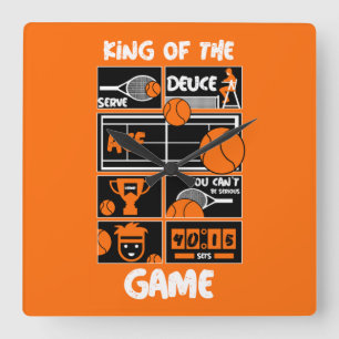 Reloj Cuadrado Jugador de tenis infantil