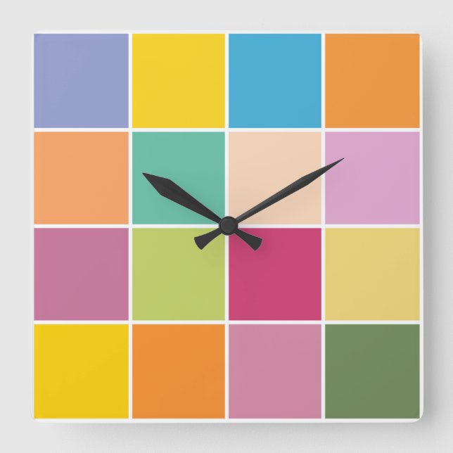 Reloj Cuadrado Jugadores de primavera lúgubres (Anverso)