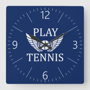 Reloj Cuadrado Jugar al tenis