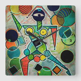 Reloj Cuadrado "Juggler" Wall Clock