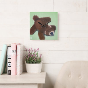 Reloj Cuadrado Juguete de peluche de cachorro