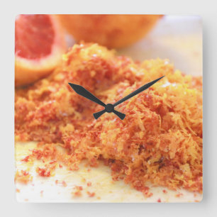Reloj Cuadrado Juicy Citrus Naranjas de sangre y el pecho