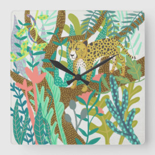 Reloj Cuadrado Jungle Roar - Cheetah