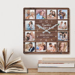 Reloj Cuadrado Juntos Tenemos Todo Cita Fotos Familiares Rústicas<br><div class="desc">Cree fácilmente su propio reloj de pared rústico de madera estilo casa de campo personalizado con sus fotos de personalizados. El diseño también incluye una hermosa cita manuscrita: "Juntos lo tenemos todo". Para obtener los mejores resultados, recortar las imágenes a cuadrado - con el punto de enfoque en el centro...</div>