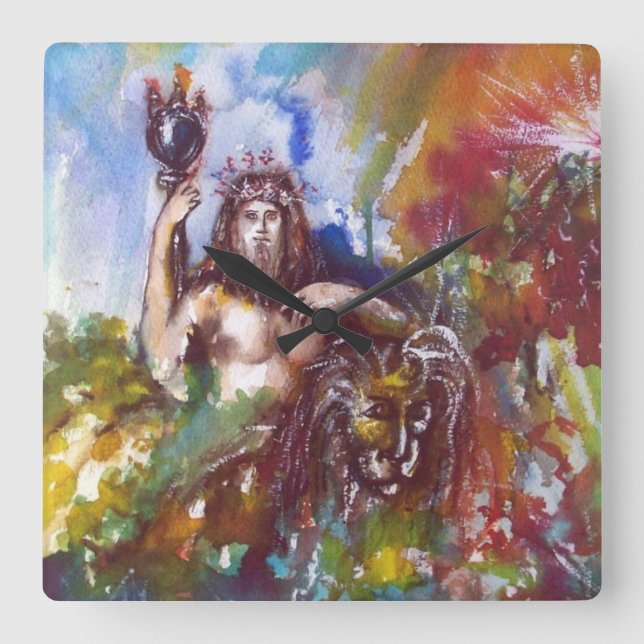 RELOJ CUADRADO JUPITER Y LION (Anverso)