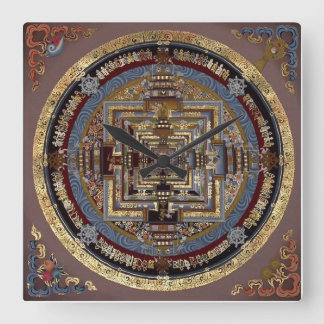 Reloj Cuadrado Kalachakra Mandala A Wall Clock