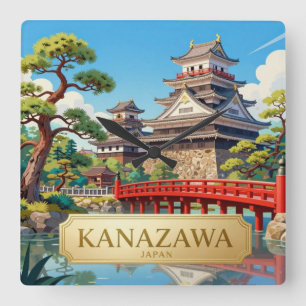 Reloj Cuadrado KANAZAWA Japón Jardín de Lujo Viajes 🌿