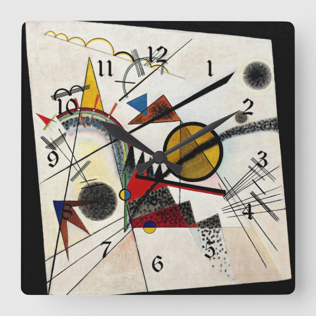 Reloj Cuadrado Kandinsky - En la plaza negra (Anverso)