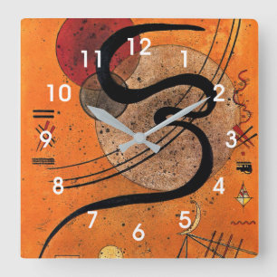 Reloj Cuadrado Kandinsky - Línea del estado del ánimo, arte abstr