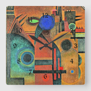 Reloj Cuadrado Kandinsky - Silencio marrón