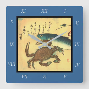 Reloj Cuadrado Kani o Kegani y Saba - Pescado japonés de Hiroshig