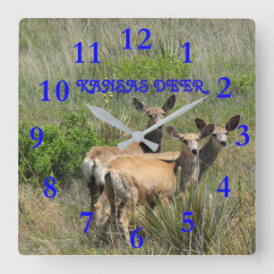 Reloj Cuadrado Kansas Deer