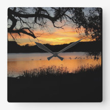 Kansas Sunset en el Parque Estatal Lake Scott