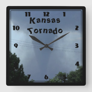 Reloj Cuadrado Kansas Tornado CLOCK