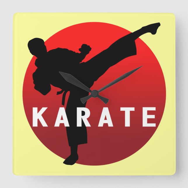 Reloj Cuadrado KARATE keri 2 (Anverso)