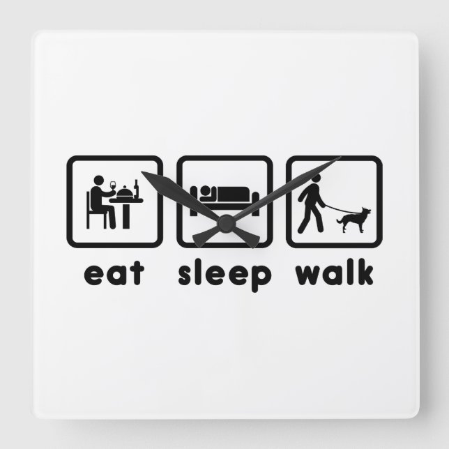 Reloj Cuadrado Kelpie australiano (Anverso)