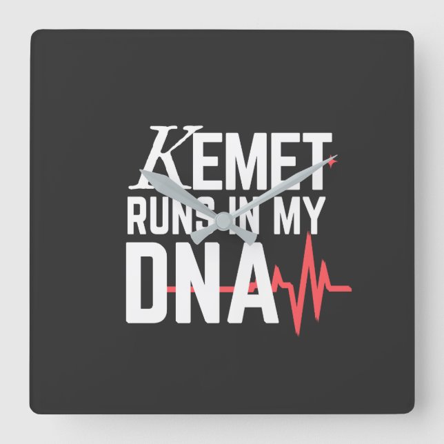Reloj Cuadrado Kemet Runs in My DNA |  (Anverso)